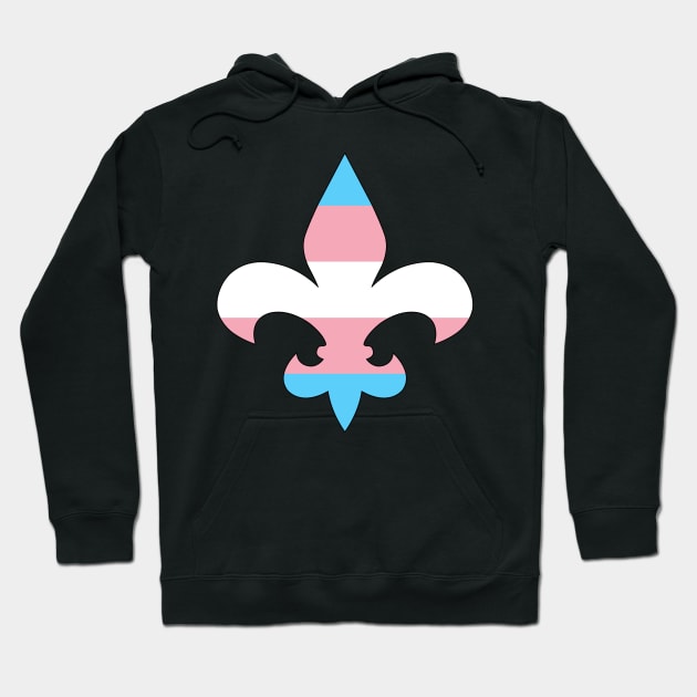 Fleur De Lis Trans Pride! Hoodie by somekindofguru